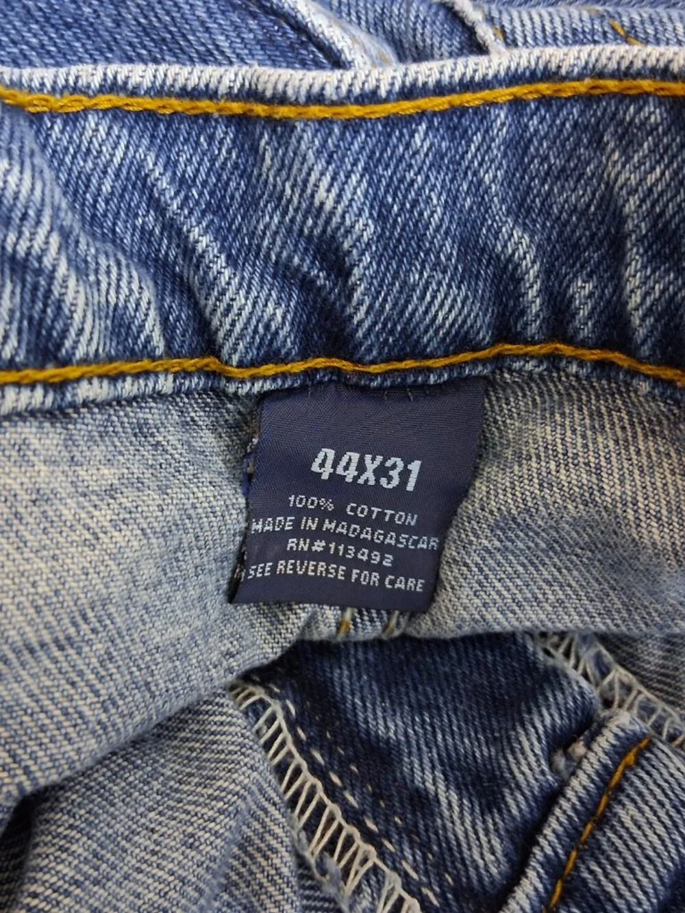 RK Men's Straight Leg Jeans Medium Wash Big & Tall Size 44 X 31